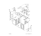 Whirlpool WTW4930XW3 top and cabinet parts diagram