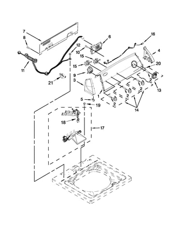 Controls and water inlet parts