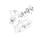 Maytag MFI2269VEM9 motor and ice container parts diagram