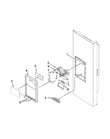 Dispenser front parts