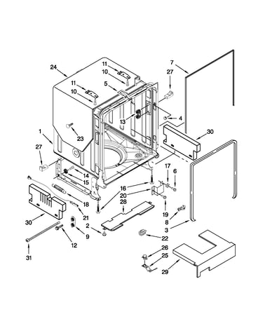 Tub and frame parts