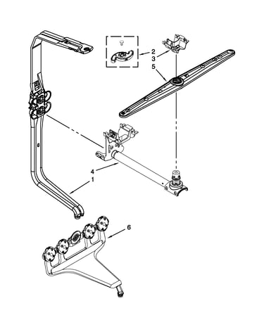 Upper wash and rinse parts