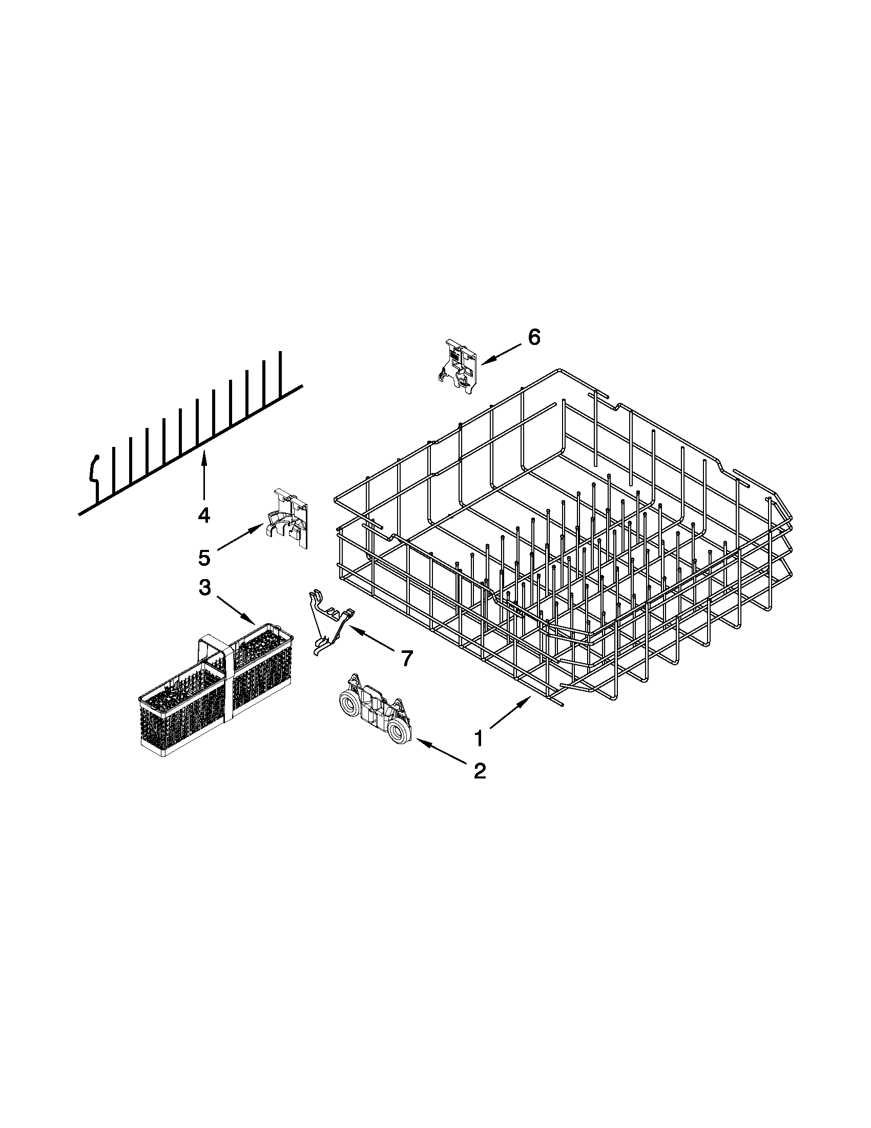 Lower rack parts