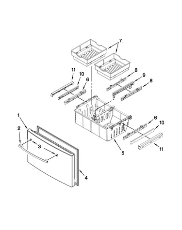 Freezer door parts