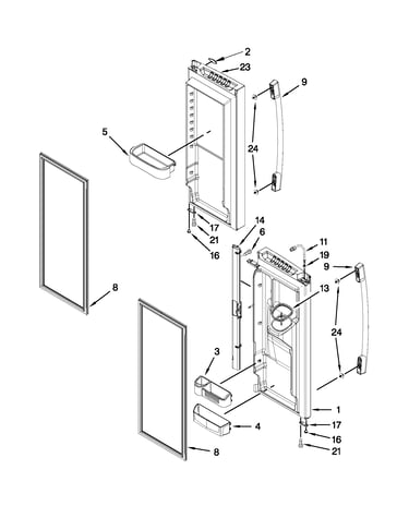 Refrigerator door parts