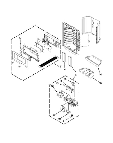 Dispenser front parts
