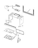 Cabinet and installation parts
