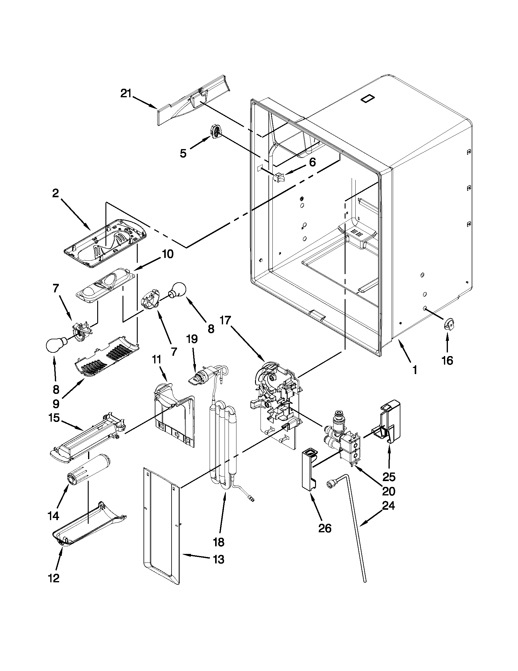 REFRIGERATOR LINER PARTS