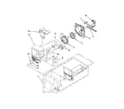 Whirlpool GI6SARXXF06 motor and ice container parts diagram
