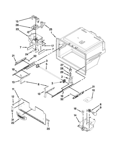 Freezer liner parts