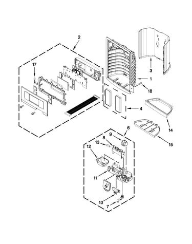 Dispenser front parts