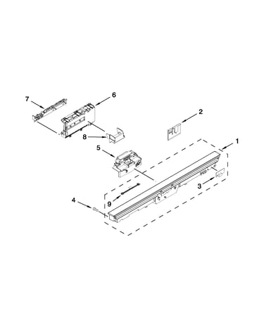 Control panel and latch parts