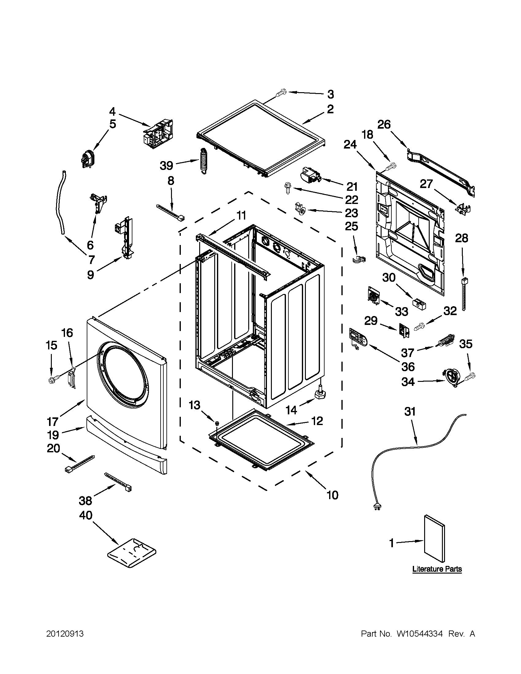 TOP AND CABINET PARTS