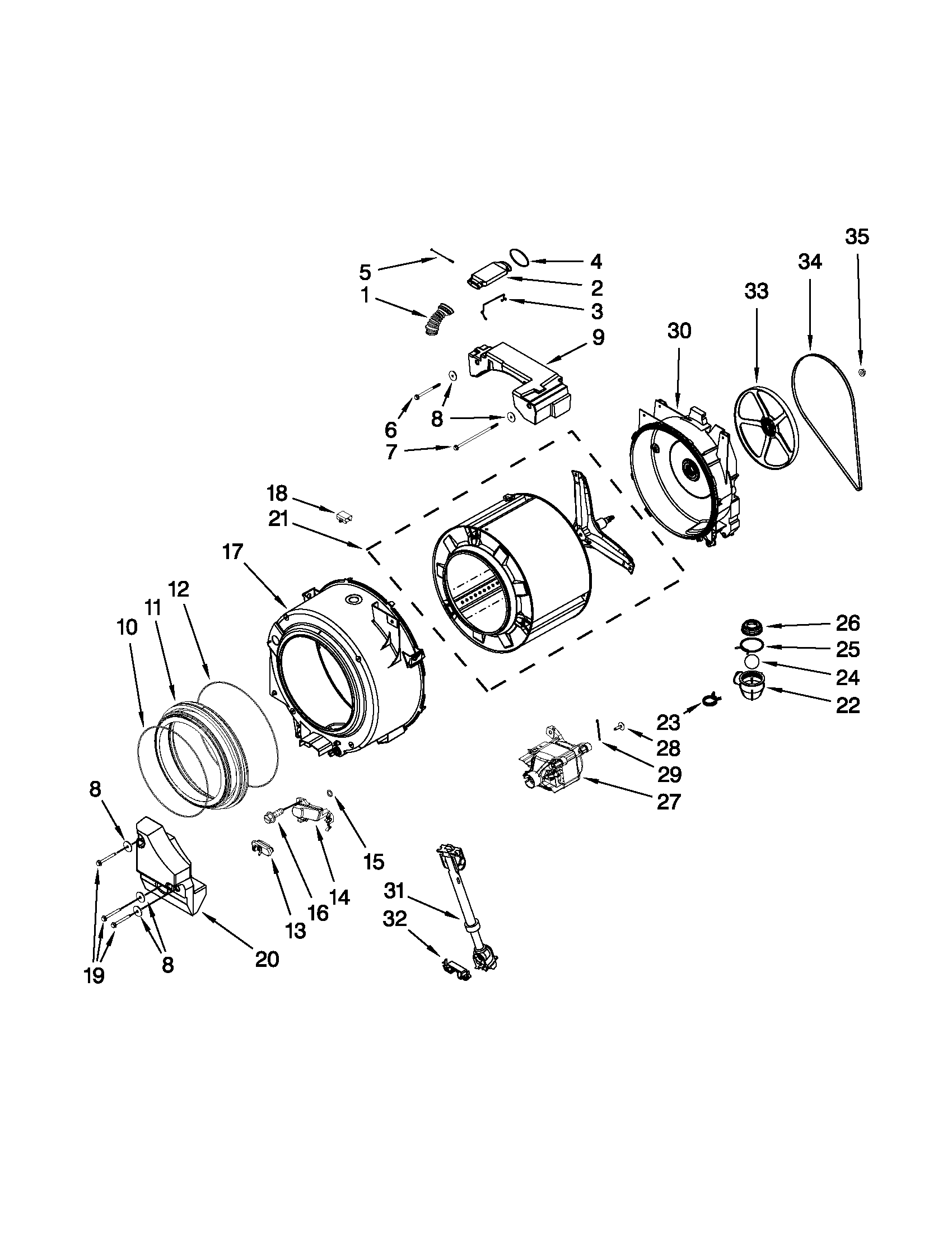 TUB AND BASKET PARTS