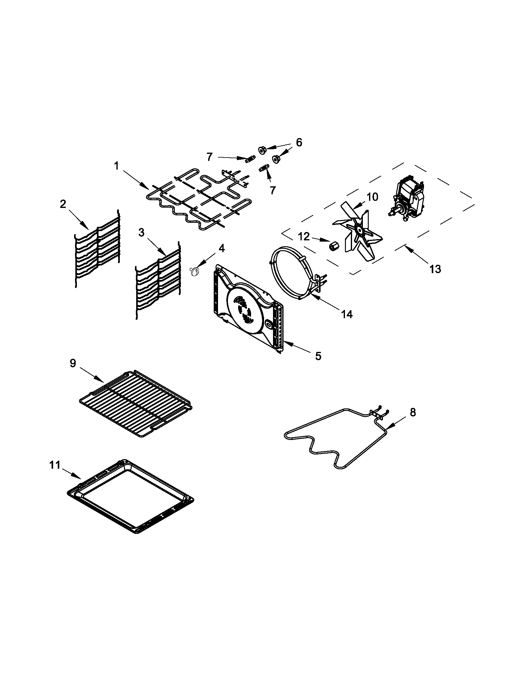 Internal oven parts