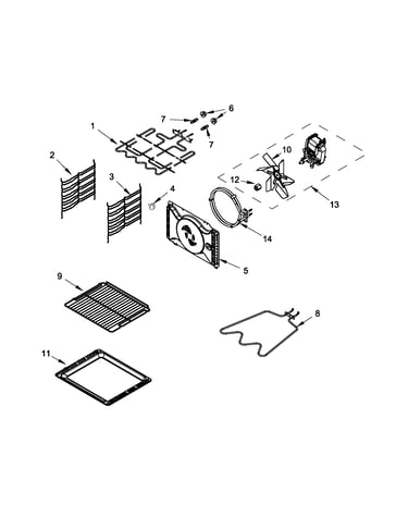 Internal oven parts