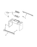 Cabinet and installation parts
