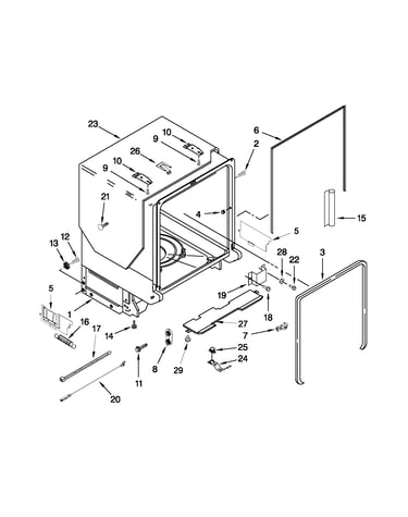 Tub and frame parts