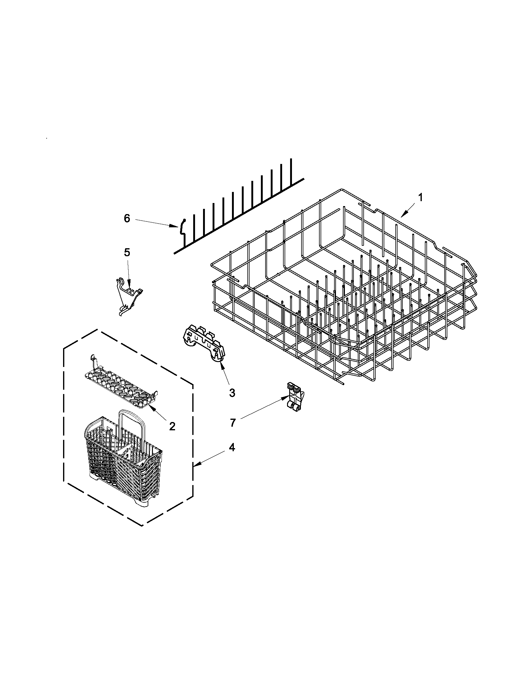 Lower rack parts