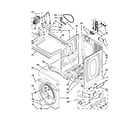 Maytag MLE20PRBZW1 dryer cabinet parts diagram