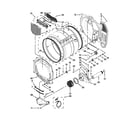 Maytag MLE20PDBZW1 bulkhead and blower parts diagram