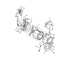 Maytag MLE20PDBZW1 tub and basket parts diagram
