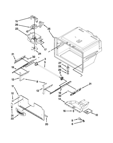 Freezer liner parts