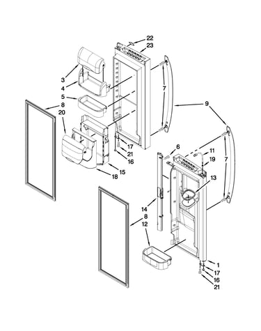 Refrigerator door parts
