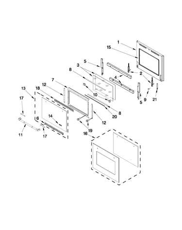 Oven door parts