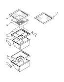 Refrigerator shelf parts