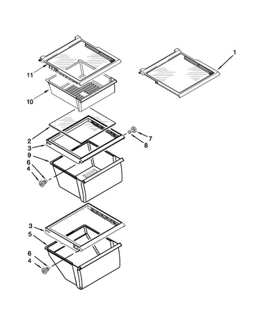 Refrigerator shelf parts