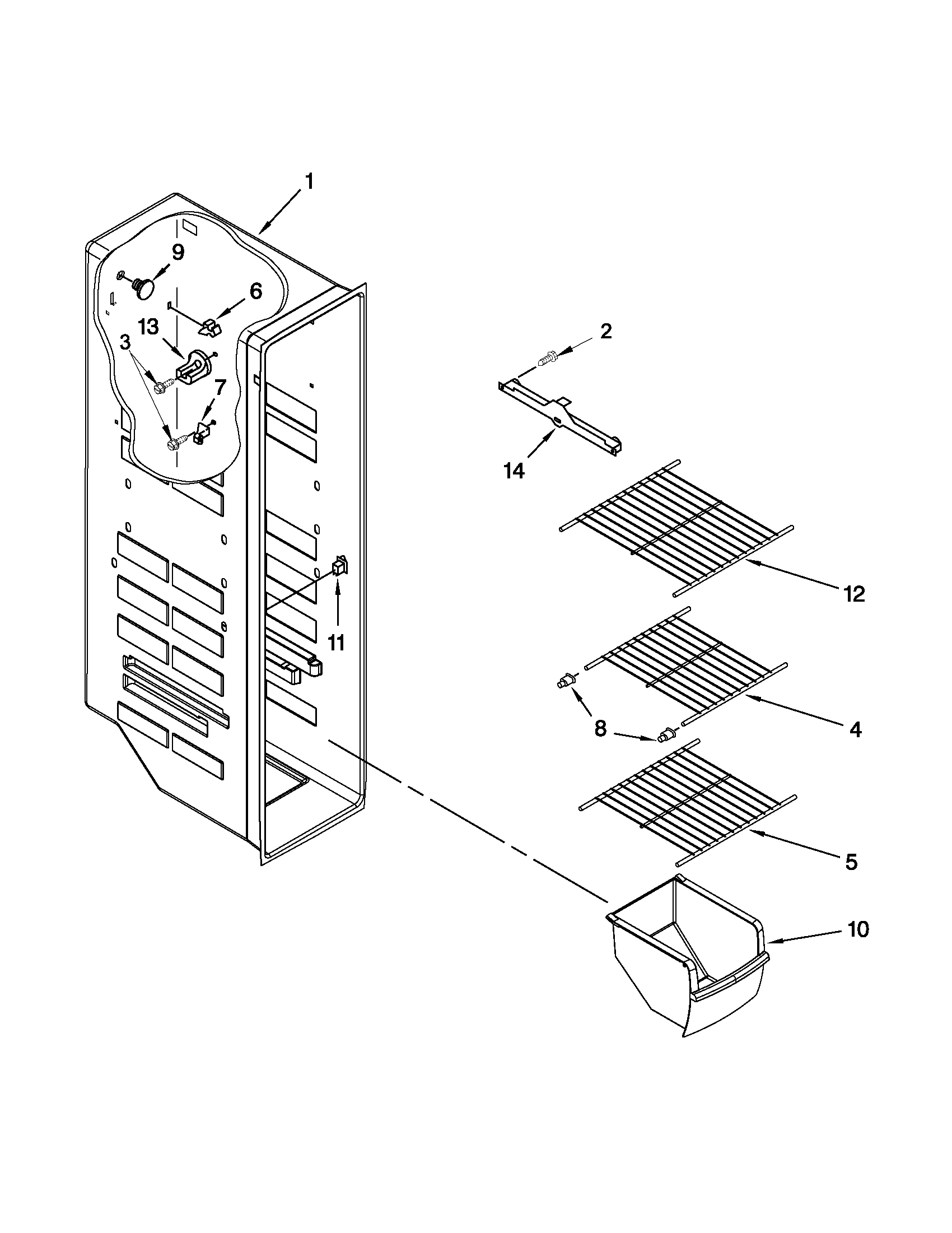Freezer liner parts