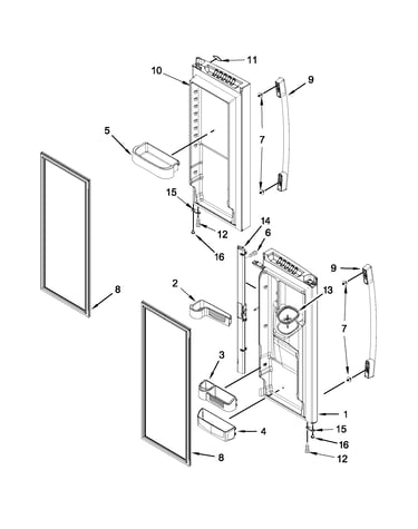 Refrigerator door parts
