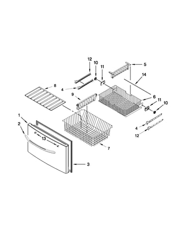 Freezer door parts
