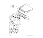 Whirlpool 7MWGD9150XW2 top and console parts diagram