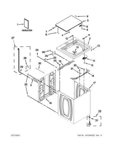 Top and cabinet parts