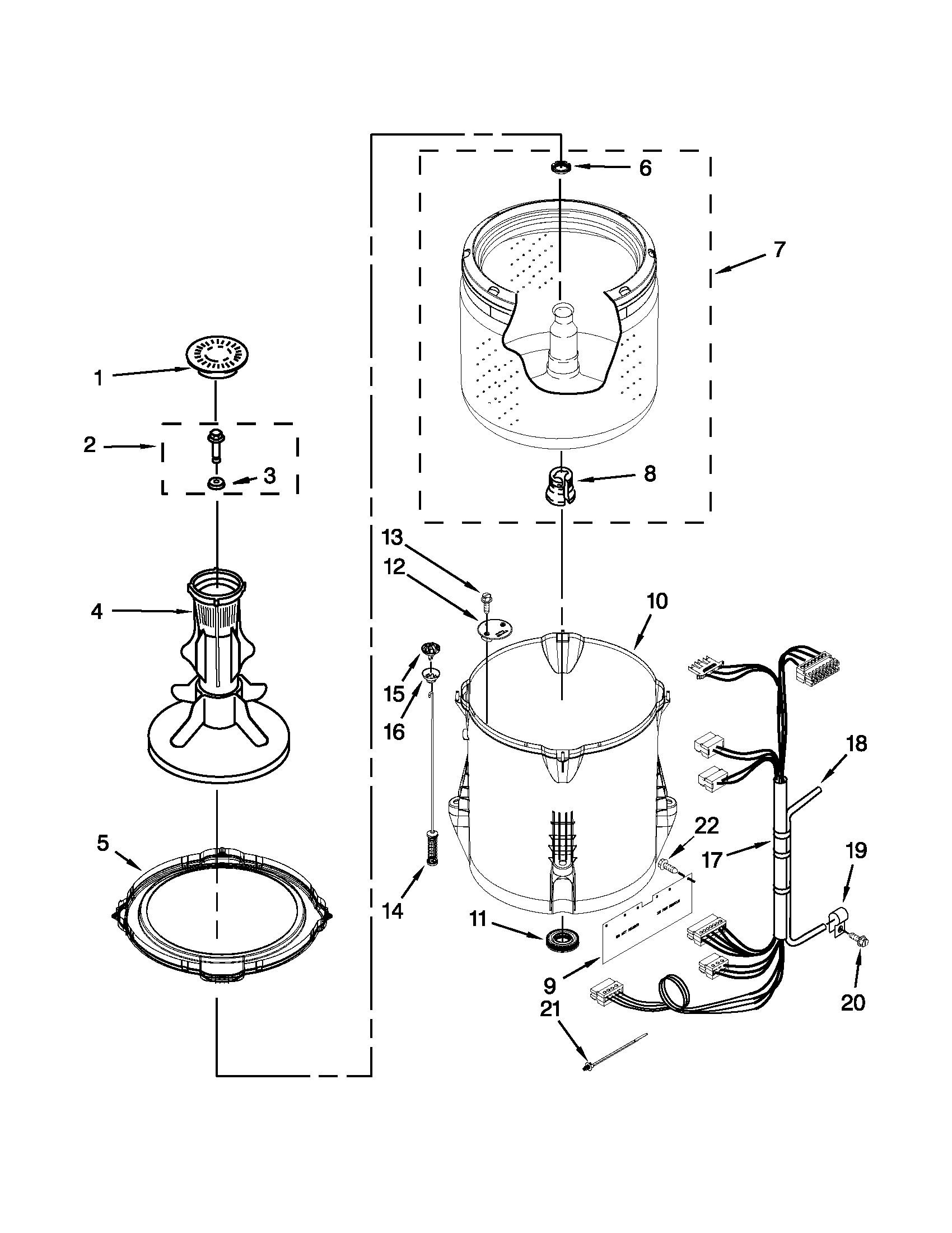 Basket and tub parts