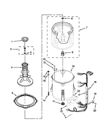Basket and tub parts