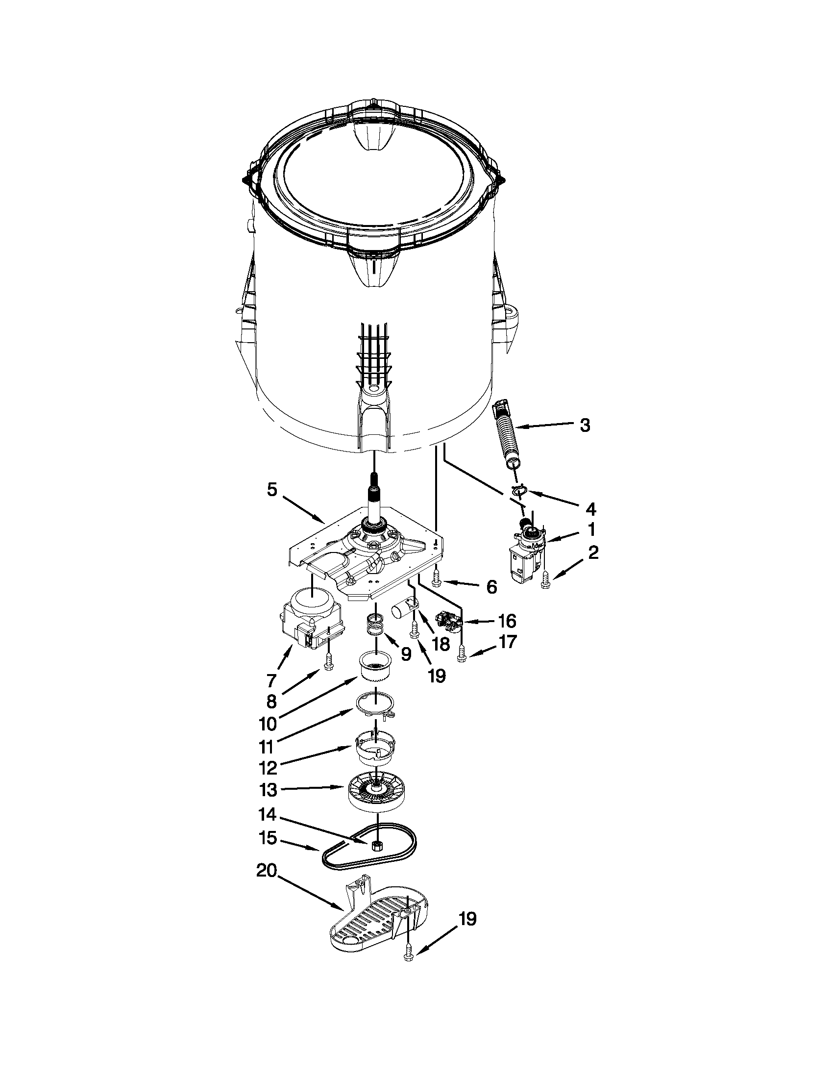 Gearcase, motor and pump parts