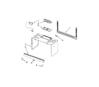 Whirlpool WMH75520AB0 cabinet and installation parts diagram