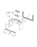 Cabinet and installation parts