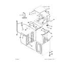 Whirlpool 7MWTW1503AW1 top and cabinet parts diagram