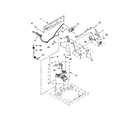 Whirlpool 7MWTW1503AW1 controls and water inlet parts diagram