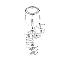 Whirlpool 7MWTW1602AW1 gearcase, motor and pump parts diagram