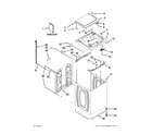 Whirlpool 4GWTW5550YW1 top and cabinet parts diagram