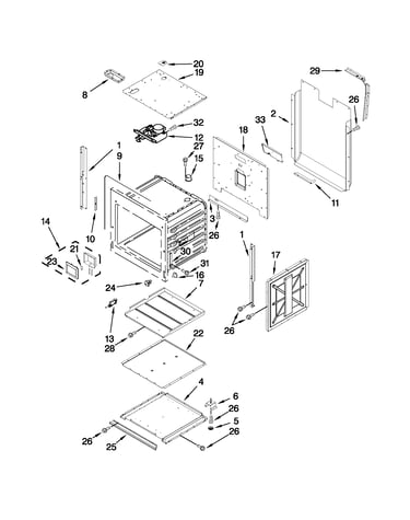 Lower oven parts