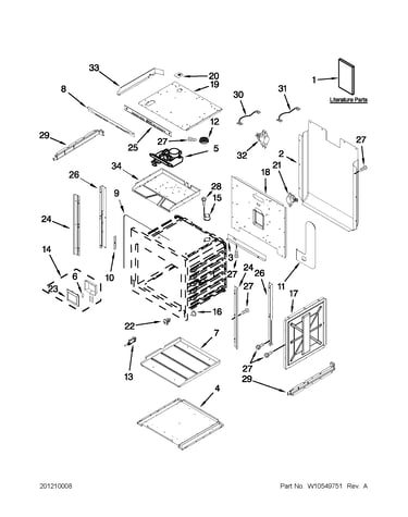 Upper oven parts