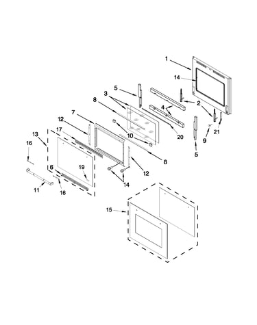Lower oven door
