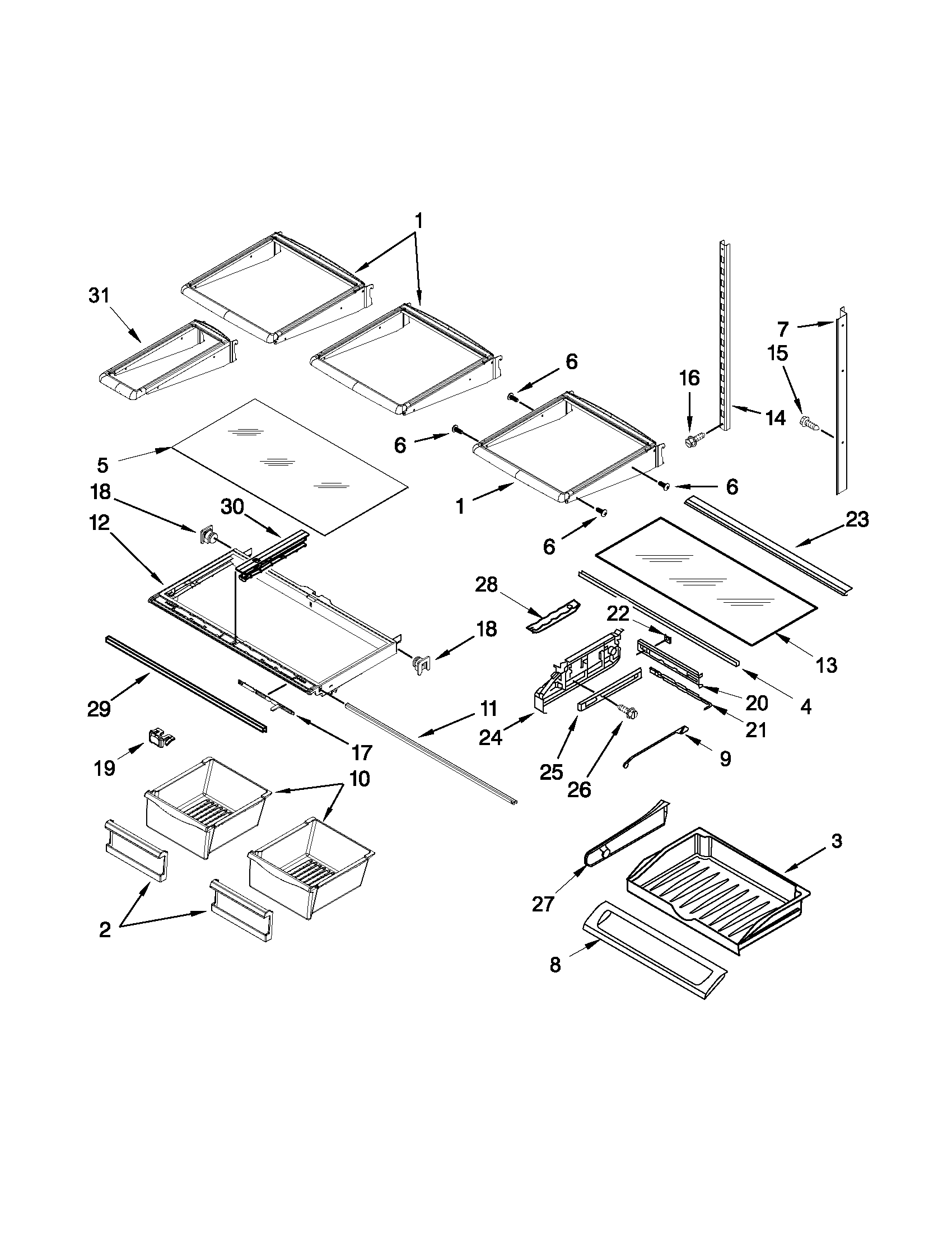 Shelf parts