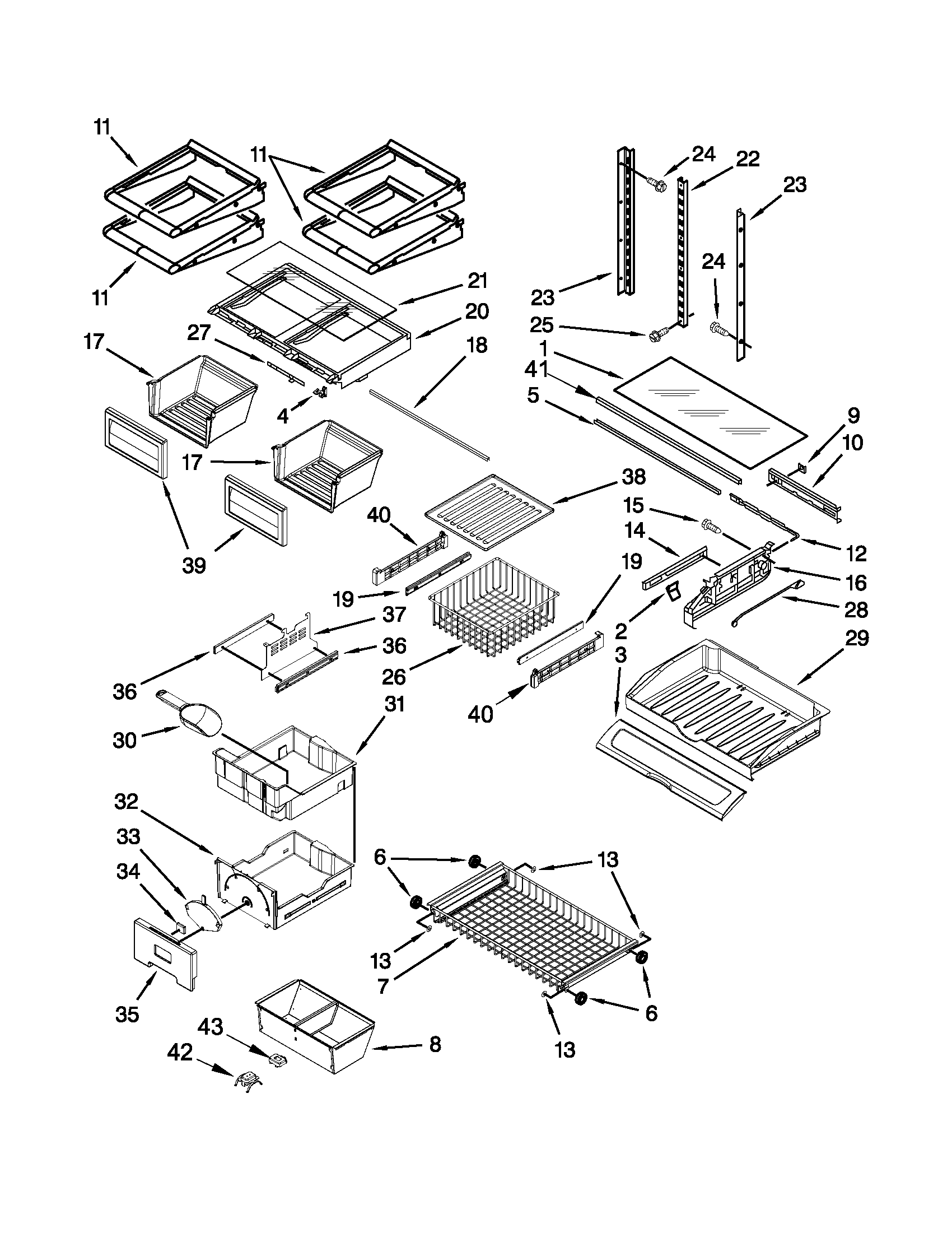 Shelf parts